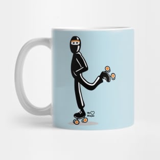 Ninja roller skating Mug